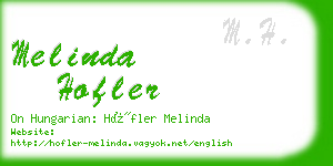 melinda hofler business card